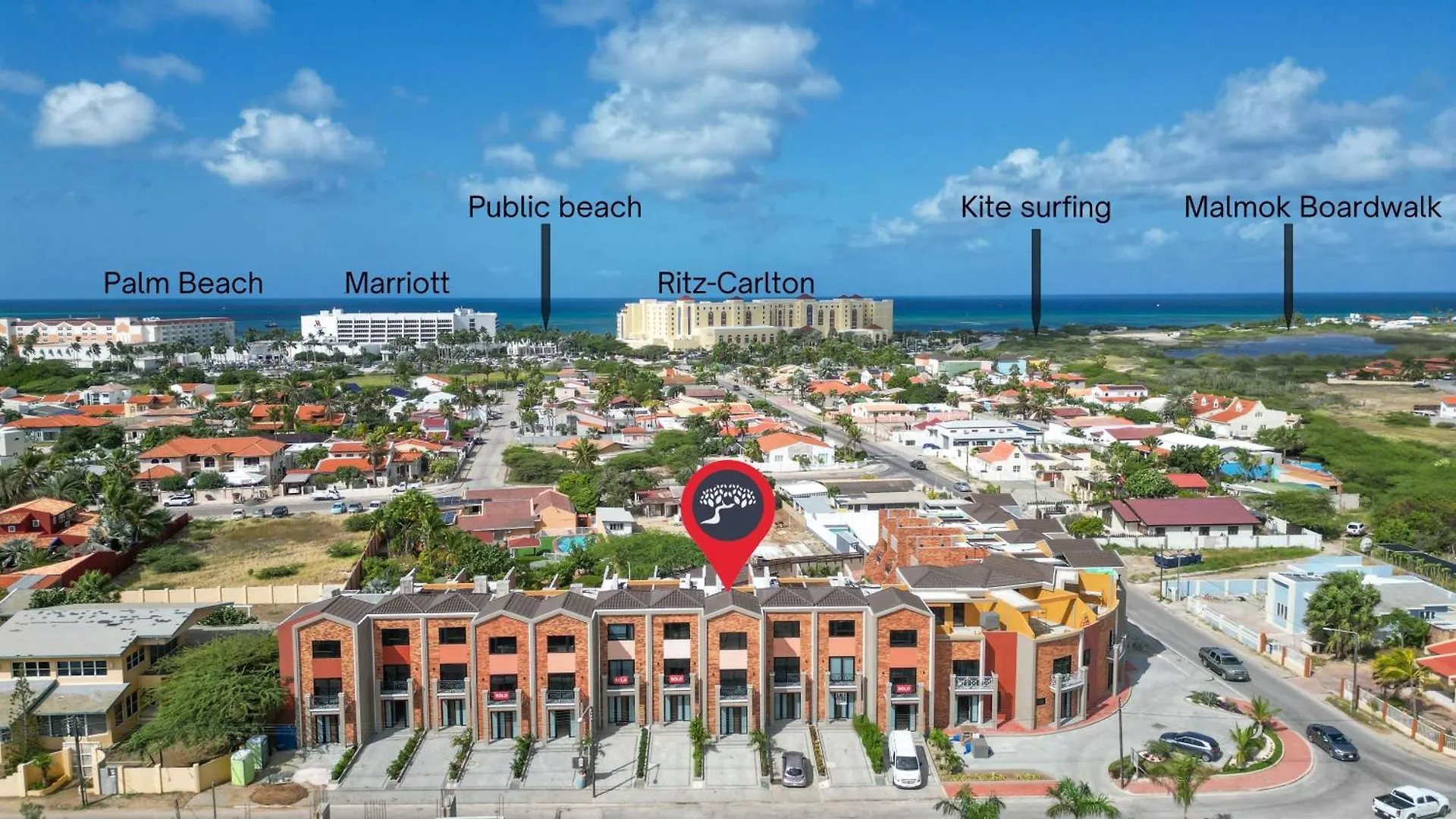 Bocobay Porta Al Sole - Luxury Condos 5 Min Walk To Ritz And Palm Beach Aruba
