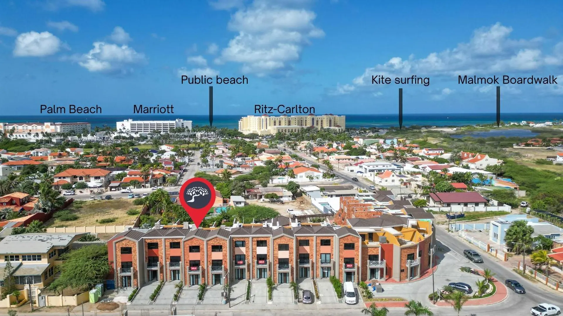 Bocobay Porta Al Sole - Luxury Condos 5 Min Walk To Ritz And Palm Beach Aruba